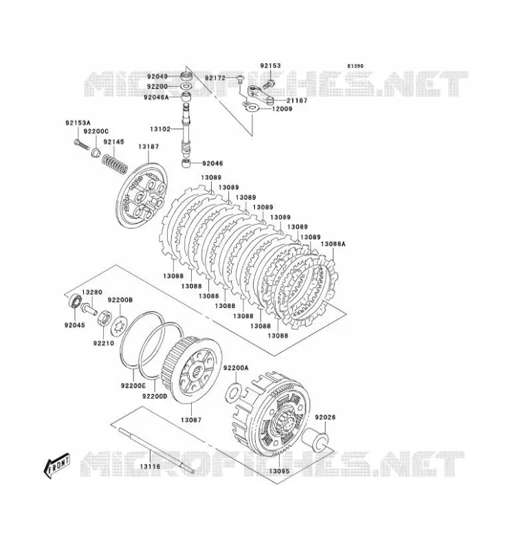 EMBRAYAGE Kawasaki TOUT-TERRAIN 400 2004 KLX400R  KLX400-B2