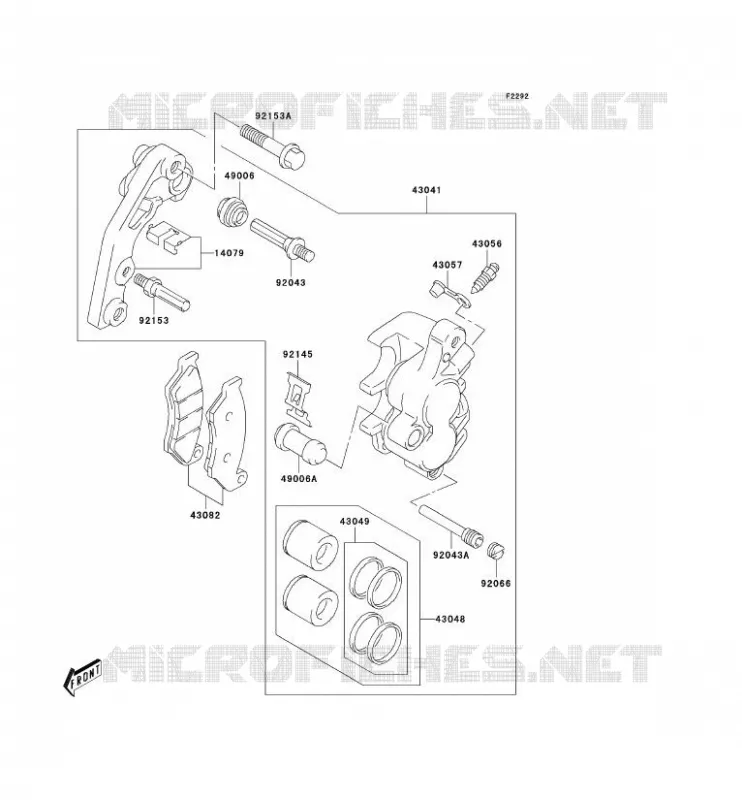 FREIN AVANT Kawasaki TOUT-TERRAIN 400 2004 KLX400R  KLX400-B2