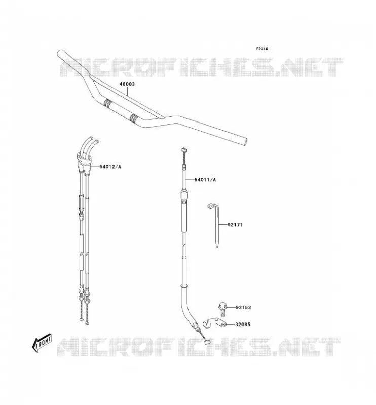 GUIDON Kawasaki TOUT-TERRAIN 400 2004 KLX400R  KLX400-B2