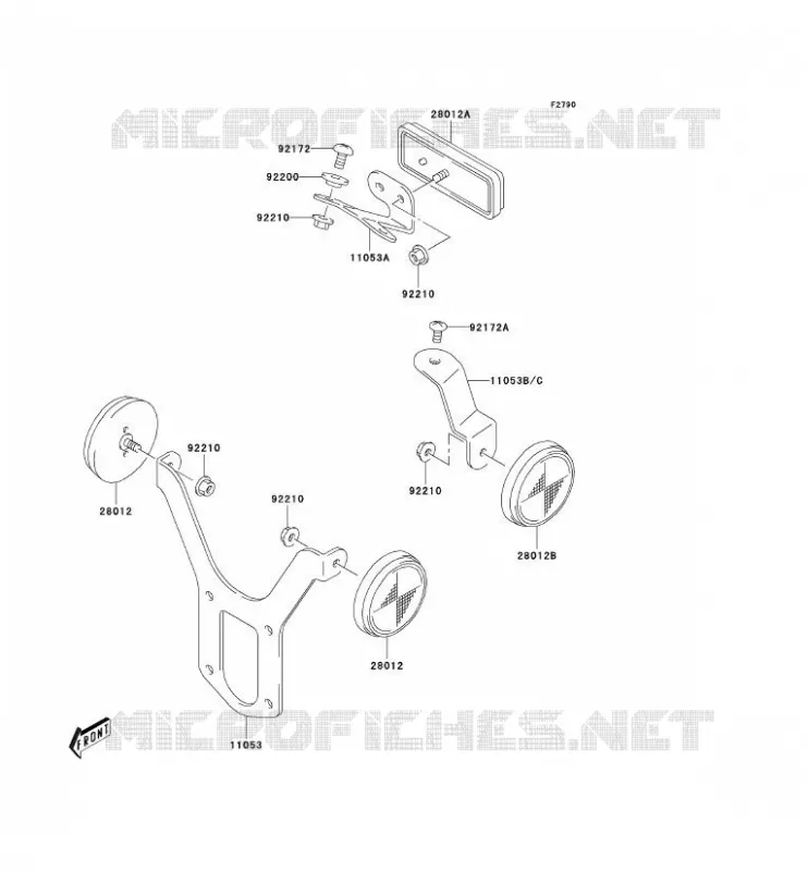 CATADIOPTRES(CN) Kawasaki TOUT-TERRAIN 400 2004 KLX400R  KLX400-B2