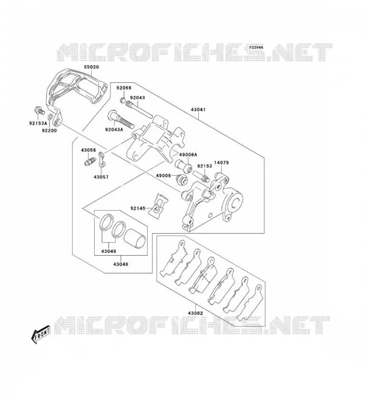 FREIN ARRIERE Kawasaki TOUT-TERRAIN 400 2004 KLX400R  KLX400-B2