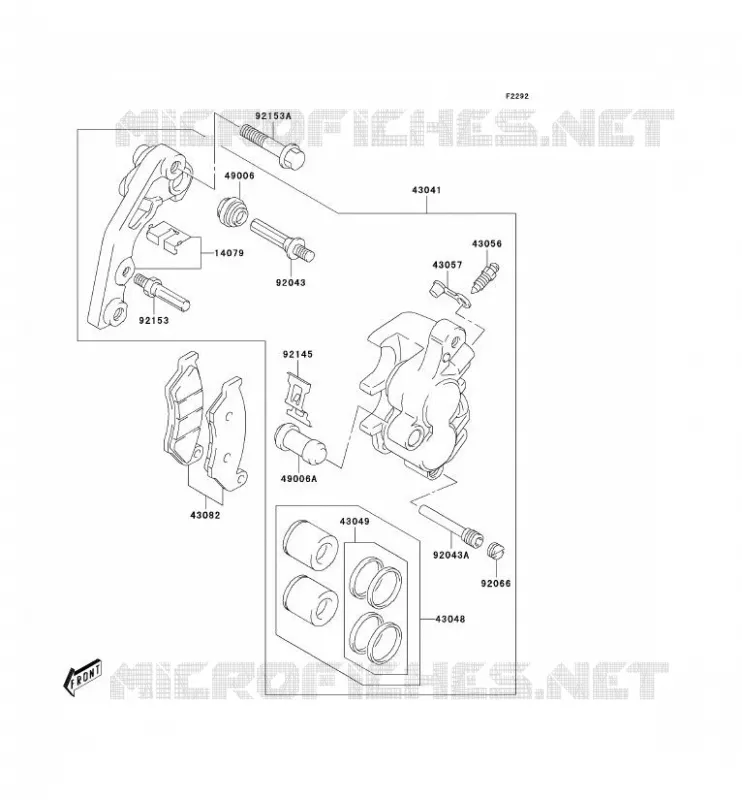FREIN AVANT Kawasaki TOUT-TERRAIN 400 2004 KLX400R  KLX400-B2