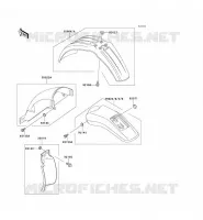 GARDE BOUE pour Kawasaki KLX650R