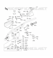 GUIDON pour Kawasaki KLX650R