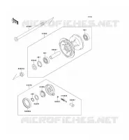MOYEU AVANT pour Kawasaki KLX650R