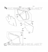 CACHE LAT&Eacute;RAL/GARDE CHAINE pour Kawasaki KLX650