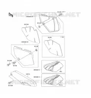 CACHE LAT&Eacute;RAL/GARDE CHAINE pour Kawasaki KLX650