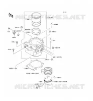 CYLINDRE/PISTON pour Kawasaki KLX650