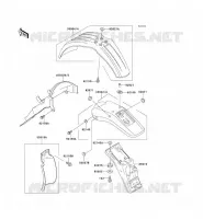 GARDE BOUE pour Kawasaki KLX650