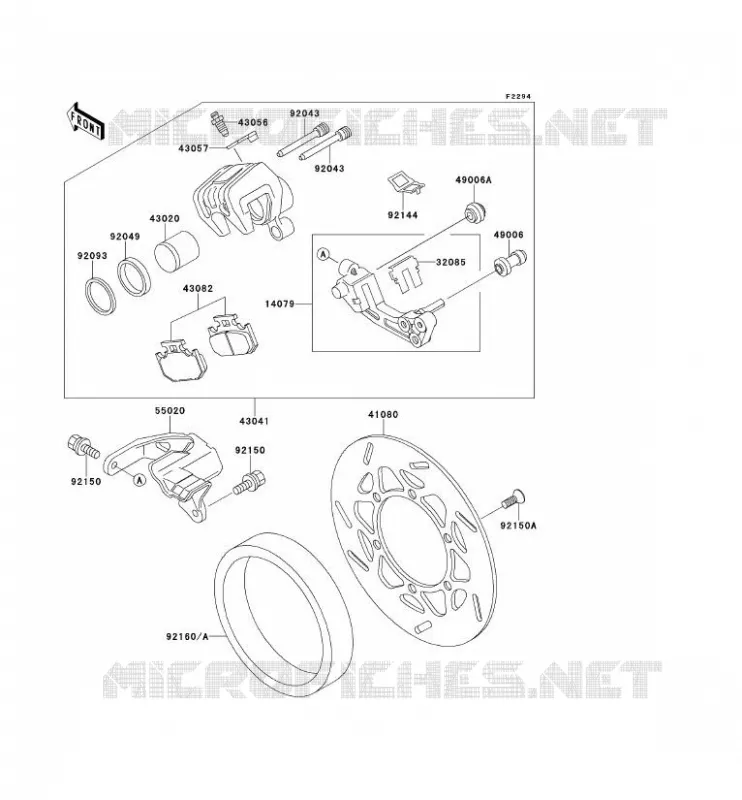 FREIN ARRIERE Kawasaki TOUT-TERRAIN 650 1993 KLX650  KLX650-C1