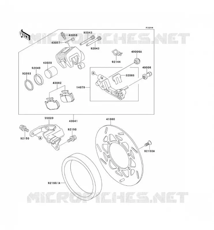 FREIN ARRIERE Kawasaki TOUT-TERRAIN 650 1993 KLX650  KLX650-C1
