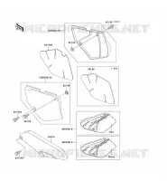 CACHE LAT&Eacute;RAL/GARDE CHAINE pour Kawasaki KLX650