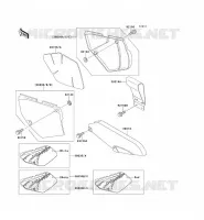 CACHE LAT&Eacute;RAL/GARDE CHAINE pour Kawasaki KLX650