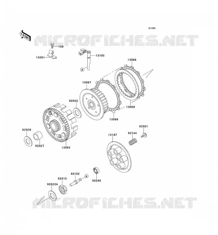EMBRAYAGE Kawasaki TOUT-TERRAIN 650 1994 KLX650  KLX650-C2