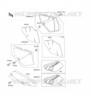 CACHE LAT&Eacute;RAL/GARDE CHAINE pour Kawasaki KLX650