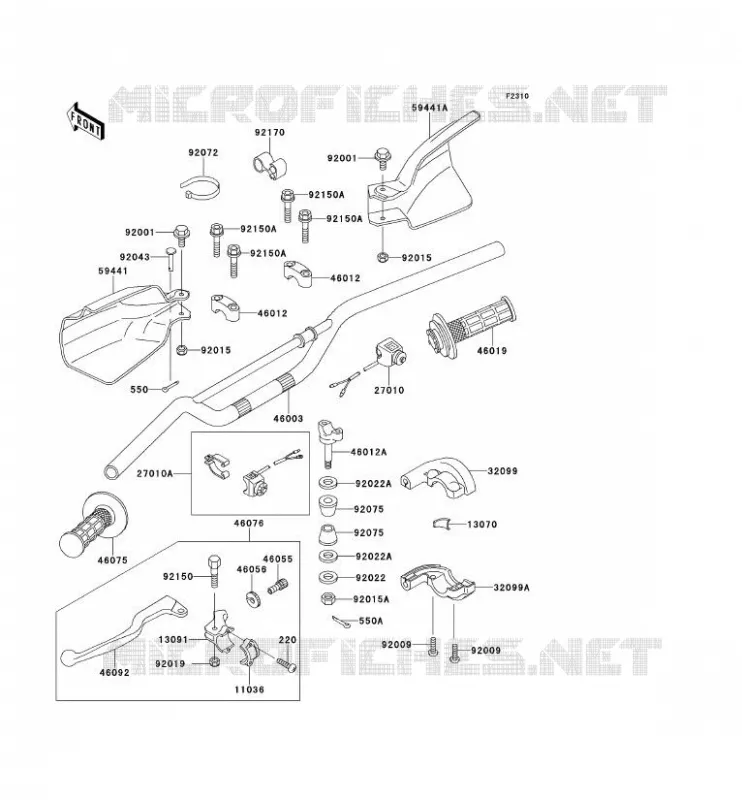 GUIDON Kawasaki TOUT-TERRAIN 650 1996 KLX650  KLX650-D1