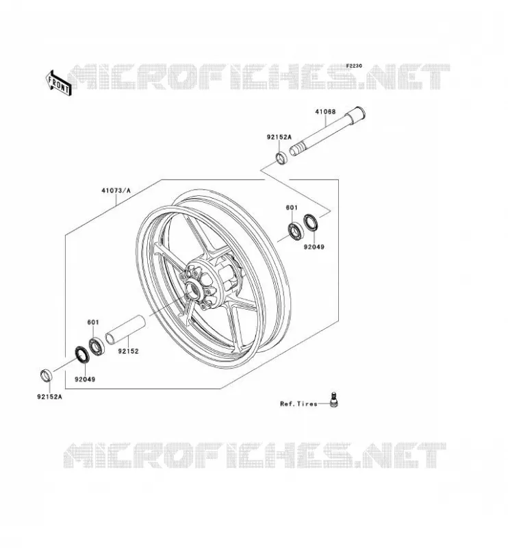 MOYEU AVANT Kawasaki MOTOS 1000 2012 VERSYS 1000  KLZ1000ACF
