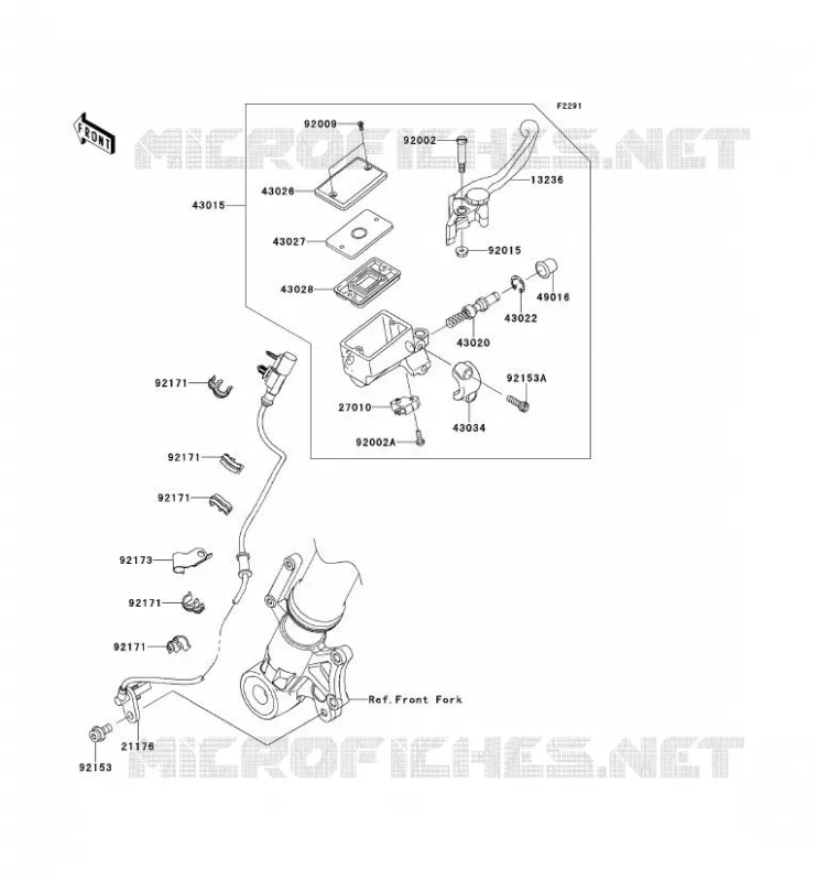 MAITRE CYLINDRE AV Kawasaki MOTOS 1000 2013 VERSYS 1000  KLZ1000ADF