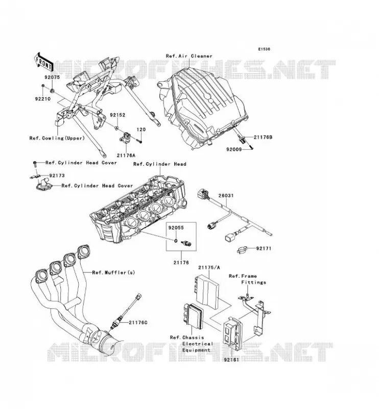 INJECTION CARBURANT Kawasaki MOTOS 1000 2013 VERSYS 1000  KLZ1000ADF