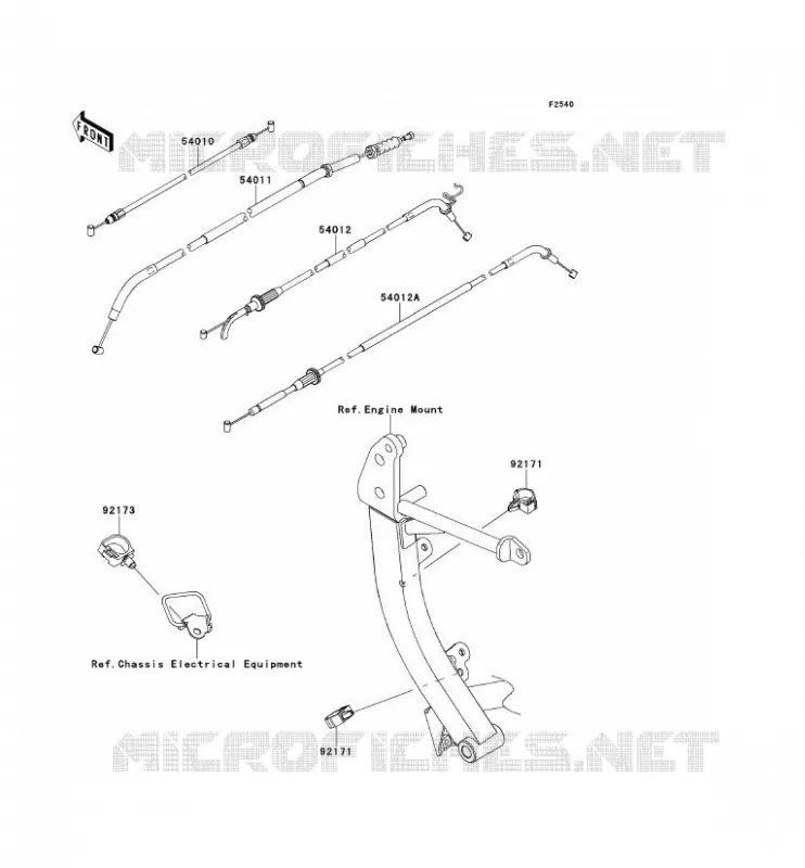 CABLES Kawasaki MOTOS 1000 2014 VERSYS 1000  KLZ1000AEF
