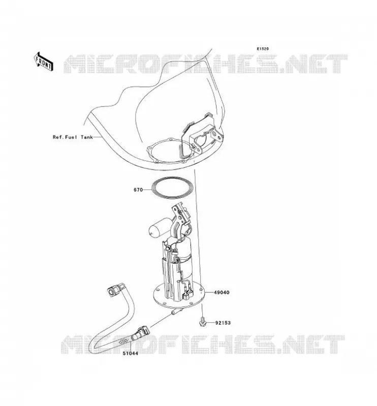 POMPE A ESSENCE Kawasaki MOTOS 1000 2014 VERSYS 1000  KLZ1000AEF
