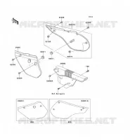 CACHE LAT&Eacute;RAL/GARDE CHAINE pour Kawasaki KMX125