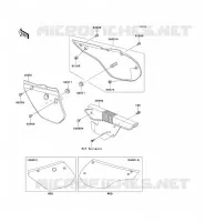 CACHE LAT&Eacute;RAL/GARDE CHAINE pour Kawasaki KMX125