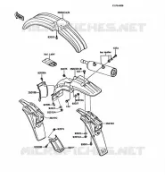 GARDE BOUE pour Kawasaki KMX125