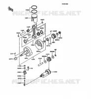 VILEBREQUIN/PISTON pour Kawasaki KMX125