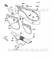 CACHE LAT&Eacute;RAL/GARDE CHAINE(1/2) pour Kawasaki KMX125
