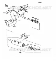 &Eacute;CHAPPEMENT pour Kawasaki KMX125