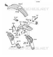 GARDE BOUE pour Kawasaki KMX125