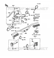 GUIDON pour Kawasaki KMX125