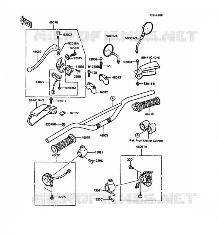 GUIDON Kawasaki MOTOS 125 1989 KMX125  KMX125-A4