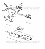 &Eacute;CHAPPEMENT pour Kawasaki KMX125
