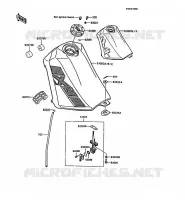 RESERVOIR CARBURANT pour Kawasaki KMX125