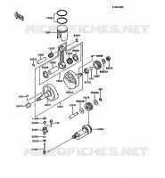 VILEBREQUIN/PISTON pour Kawasaki KMX125