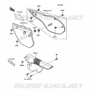 CACHE LAT&Eacute;RAL/GARDE CHAINE pour Kawasaki KMX125