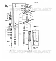FOURCHE pour Kawasaki KMX125