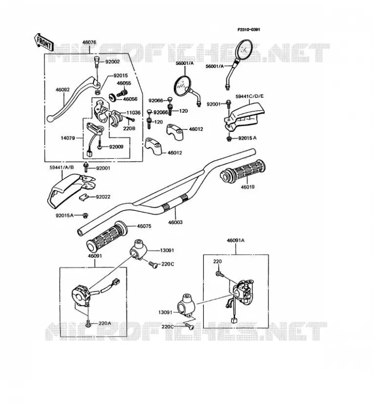 GUIDON Kawasaki MOTOS 125 1995 KMX125  KMX125-A8