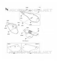 CACHE LAT&Eacute;RAL/GARDE CHAINE pour Kawasaki KMX125