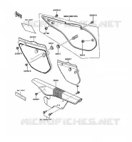CACHE LAT&Eacute;RAL/GARDE CHAINE(1/2) pour Kawasaki KMX125
