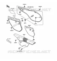 CACHE LAT&Eacute;RAL/GARDE CHAINE(1/2) pour Kawasaki KMX125