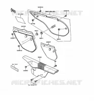 CACHE LAT&Eacute;RAL/GARDE CHAINE(1/2) pour Kawasaki KMX125