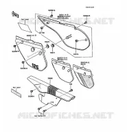 CACHE LAT&Eacute;RAL/GARDE CHAINE pour Kawasaki KMX125