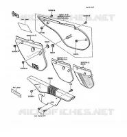 CACHE LAT&Eacute;RAL/GARDE CHAINE pour Kawasaki KMX125