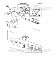 &Eacute;CHAPPEMENT pour Kawasaki KMX125