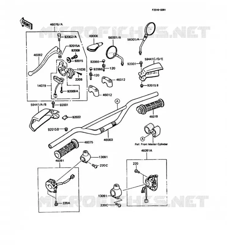 GUIDON Kawasaki MOTOS 125 1988 KMX125  KMX125-B3