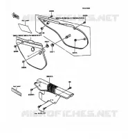 CACHE LAT&Eacute;RAL/GARDE CHAINE pour Kawasaki KMX125