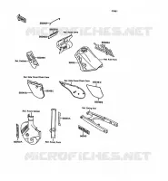 STICKER(BLEU) pour Kawasaki KMX125